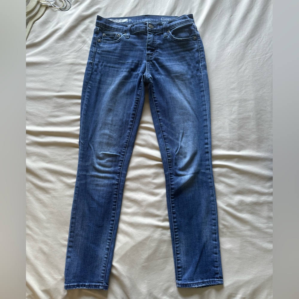 Gap, Girlfriend Jean, Blue/Medium Wash, Size 24r